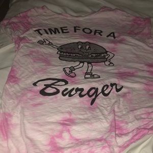 Forever 21 Time For Burgers Ripped Shirt